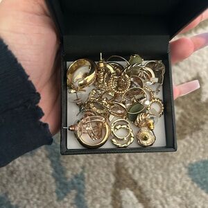 Lot of Gold Earring Pairs